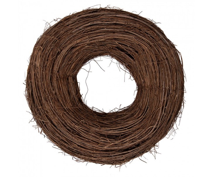 Přírodní hnědý proutěný jilmový věnec Elm L - Ø 50*14 cm Clayre & Eef