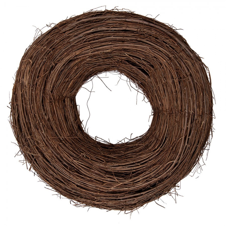 Přírodní hnědý proutěný jilmový věnec Elm L - Ø 50*14 cm