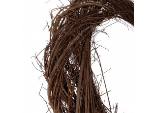 Přírodní hnědý proutěný věnec Woodly XL - Ø 55*6 cm