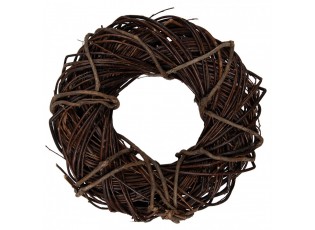 Přírodní hnědý proutěný rustikální věnec S - Ø 30*8 cm
