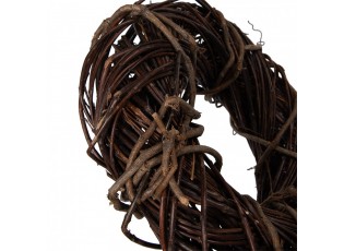 Přírodní hnědý proutěný rustikální věnec S - Ø 30*8 cm