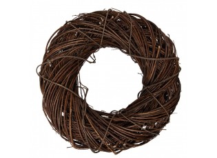 Přírodní hnědý proutěný rustikální věnec M - Ø 40*10 cm