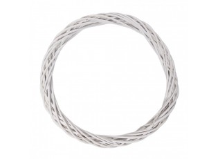 Bílý antik ratanový věnec Wreath Rattan XL - Ø 50*5 cm