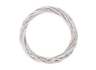 Wreath ? 30x4 Cm White Rattan - ? 30*4 cm