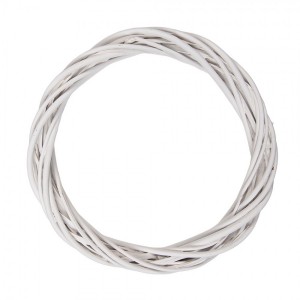 Wreath ? 30x4 Cm White Rattan - ? 30*4 cm