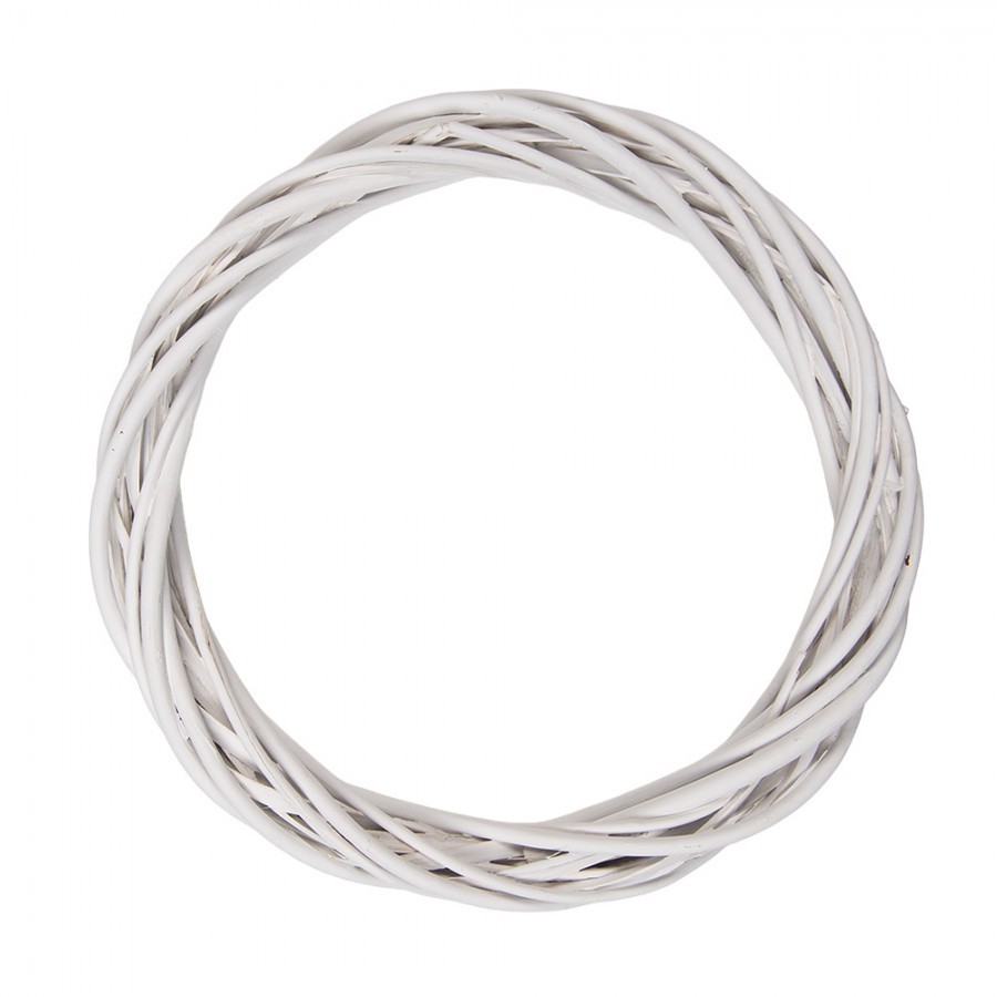 Wreath ? 30x4 Cm White Rattan - ? 30*4 cm