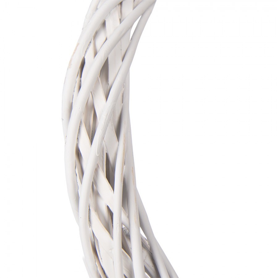 Wreath ? 30x4 Cm White Rattan - ? 30*4 cm