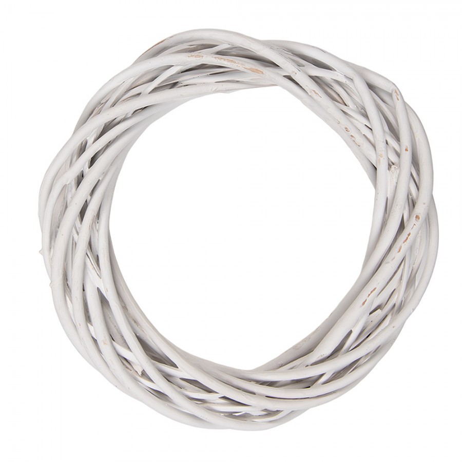 Přírodní bílý ratanový věnec Rattan XS - Ø 20*4 cm