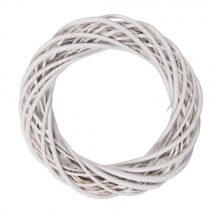 Přírodní bílý ratanový věnec Rattan S - Ø 30*6 cm