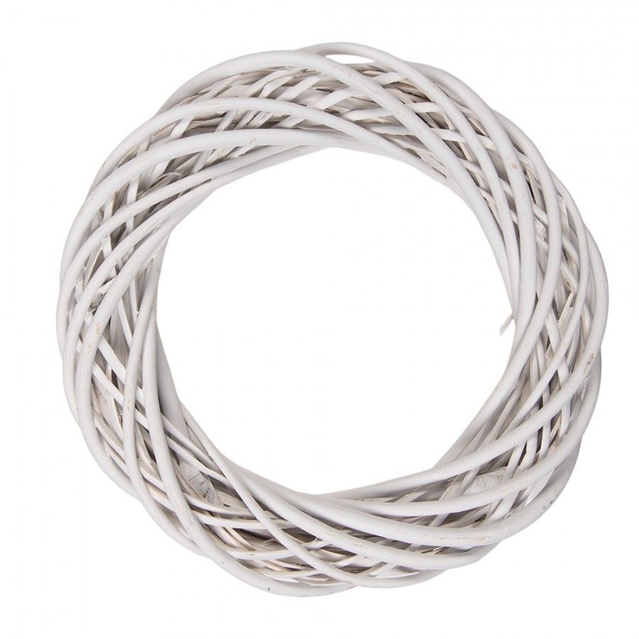 Přírodní bílý ratanový věnec Rattan S - Ø 30*6 cm