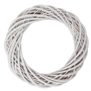 Přírodní bílý ratanový věnec Rattan L - Ø 40*7 cm