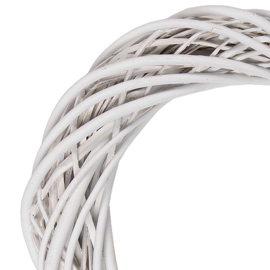 Přírodní bílý ratanový věnec Rattan M - Ø 40*7 cm
