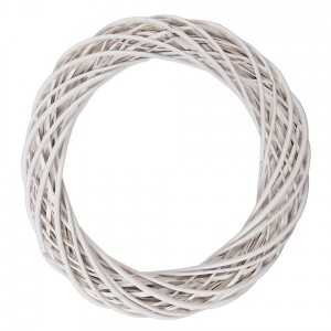 Přírodní bílý ratanový věnec Rattan L - Ø 50*9cm