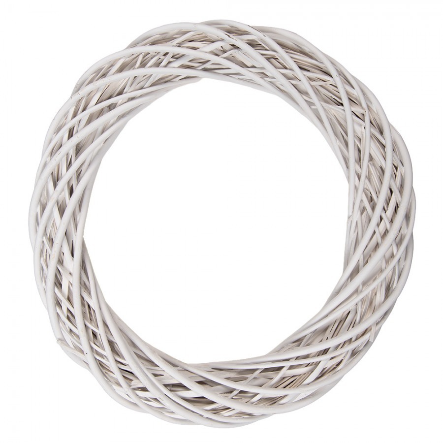 Přírodní bílý ratanový věnec Rattan L - Ø 50*9cm