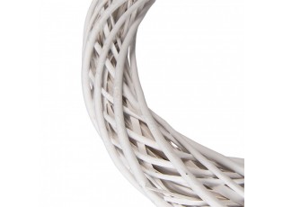 Přírodní bílý ratanový věnec Rattan L - Ø 50*9cm