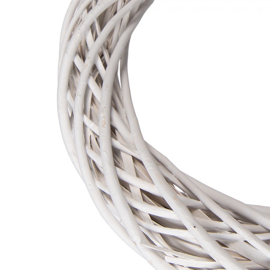Přírodní bílý ratanový věnec Rattan L - Ø 50*9cm