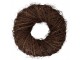 Hnědý přírodní proutěný věnec Wreath L - Ø 60*18 cm Clayre & Eef