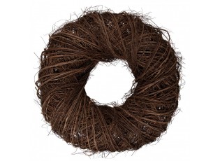 Masivní přírodní proutěný hnědý věnec Wreath L - Ø 60*18 cm