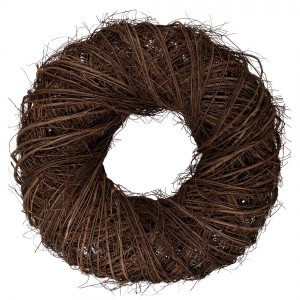 Hnědý přírodní proutěný věnec Wreath L - Ø 60*18 cm