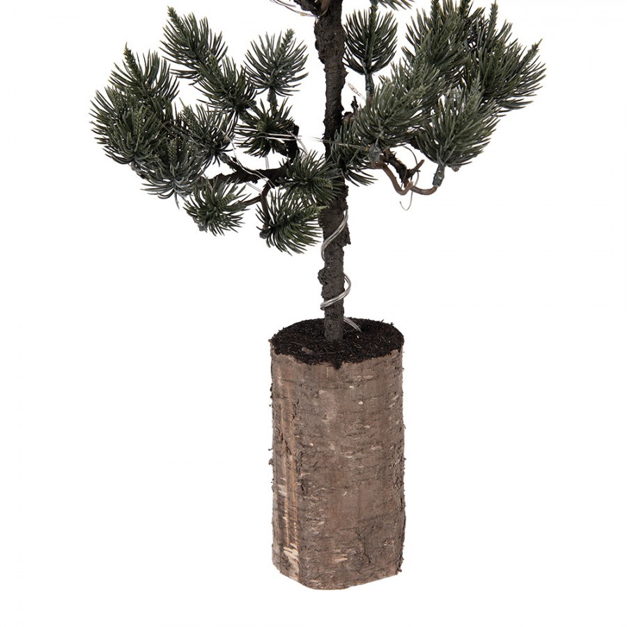 Mini Artificial Christmas Tree 28x28x80 Cm / 3xAAA Green Wood - 28*20*75 cm / 3*AAA