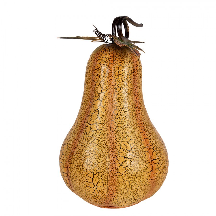 Decorative Figurine Pumpkin ? 28x47 Cm Orange Metal - ? 28*47 cm