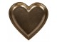 Zlatý antik dekorační podnos srdce Heart - 21*21*2 cm Clayre & Eef