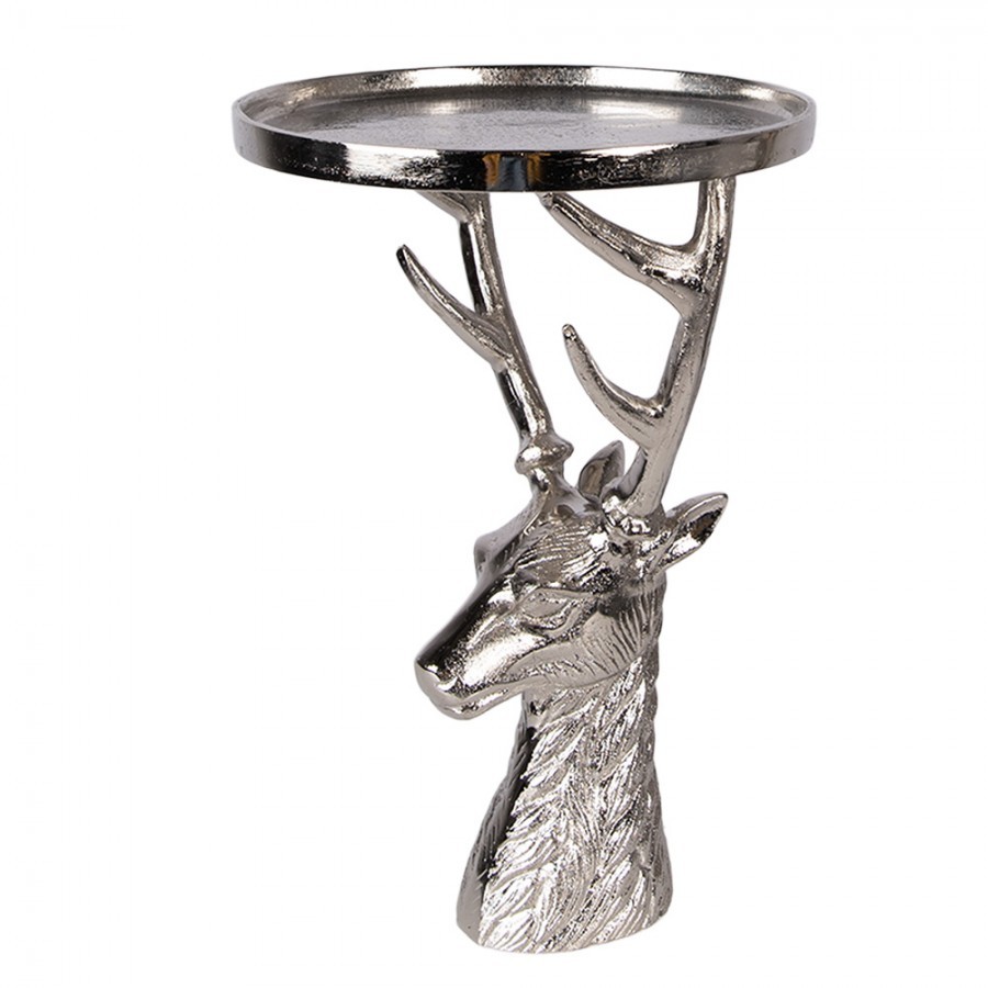 Decorative Bowl ? 25x38 Cm Silver Colored Aluminium Deer - ? 25*38 cm