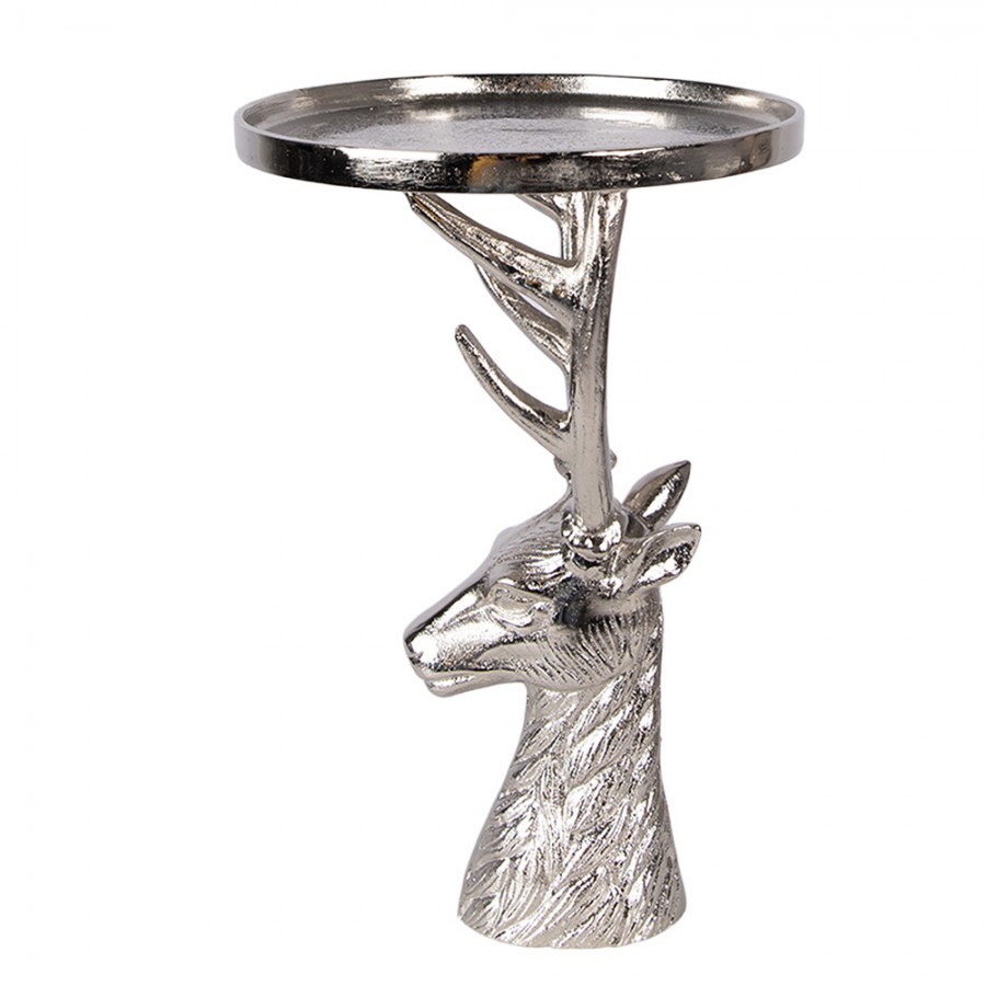 Decorative Bowl ? 25x38 Cm Silver Colored Aluminium Deer - ? 25*38 cm