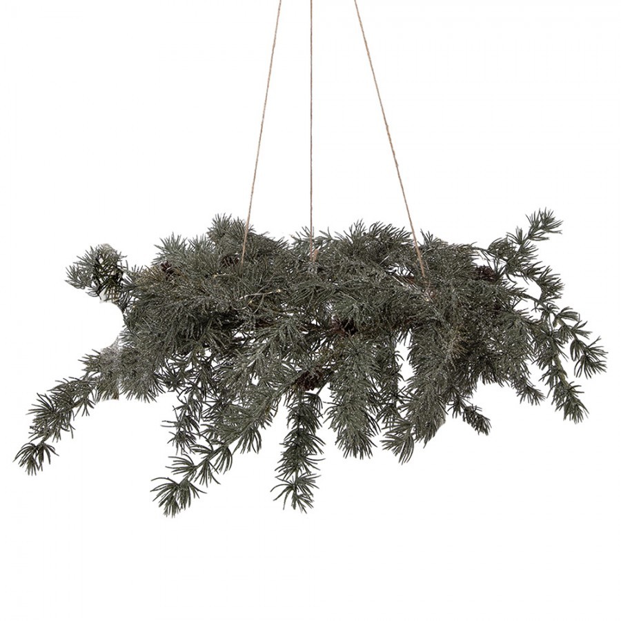 Závěsný vánoční umělý věnec Christmas Wreath Led - Ø 60*8 cm / 3*AA