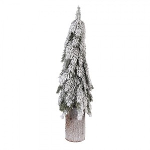 Vánoční dekorace jehličnatý stromek na dřevě - Ø 18*57 cm