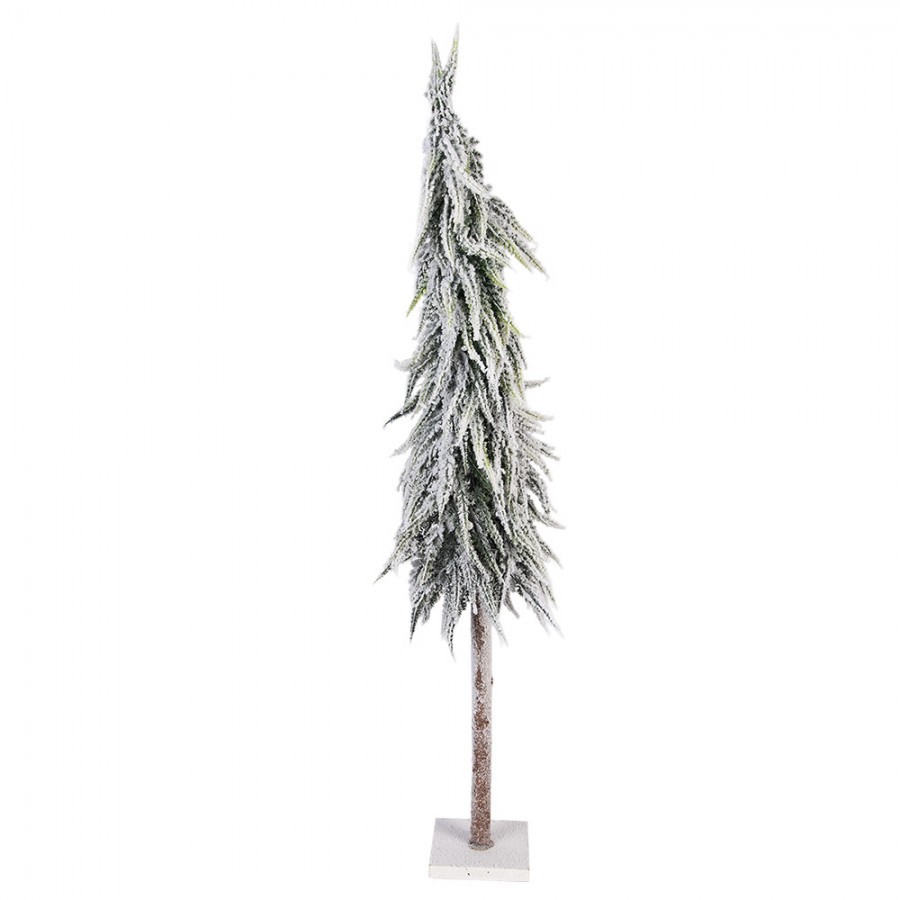 Elegantní zasněžený jehličnan na podstavci – Dotek zimní magie - Ø 15*80 cm
