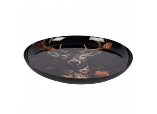 Decorative Bowl ? 28x3 Cm Black Metal - ? 28*3 cm