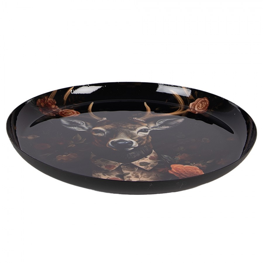 Decorative Bowl ? 28x3 Cm Black Metal - ? 28*3 cm
