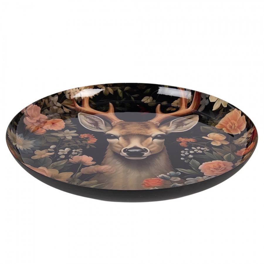 Decorative Bowl ? 28x3 Cm Black Metal - ? 28*3 cm