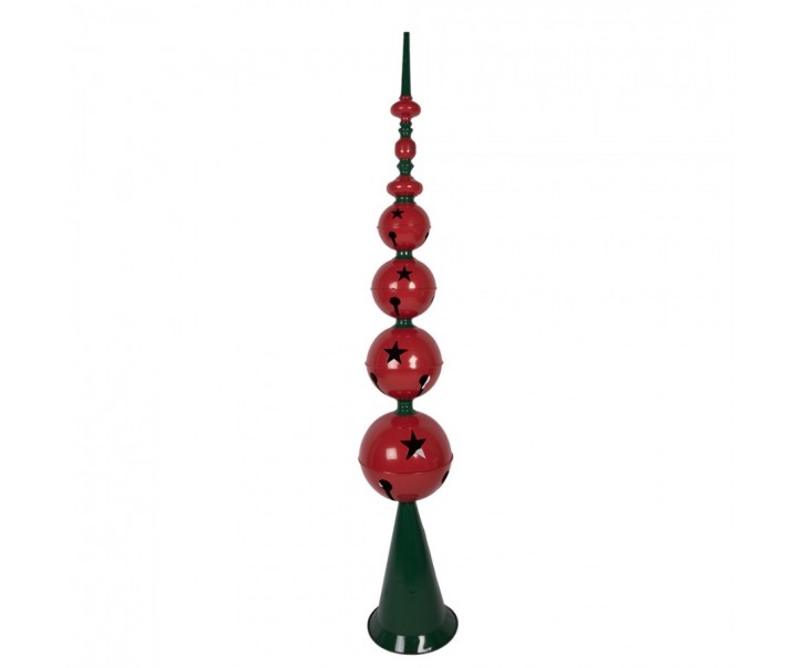 Christmas Decoration Figurine ? 31x193 Cm Red Green Metal - ? 31*193 cm Clayre & Eef