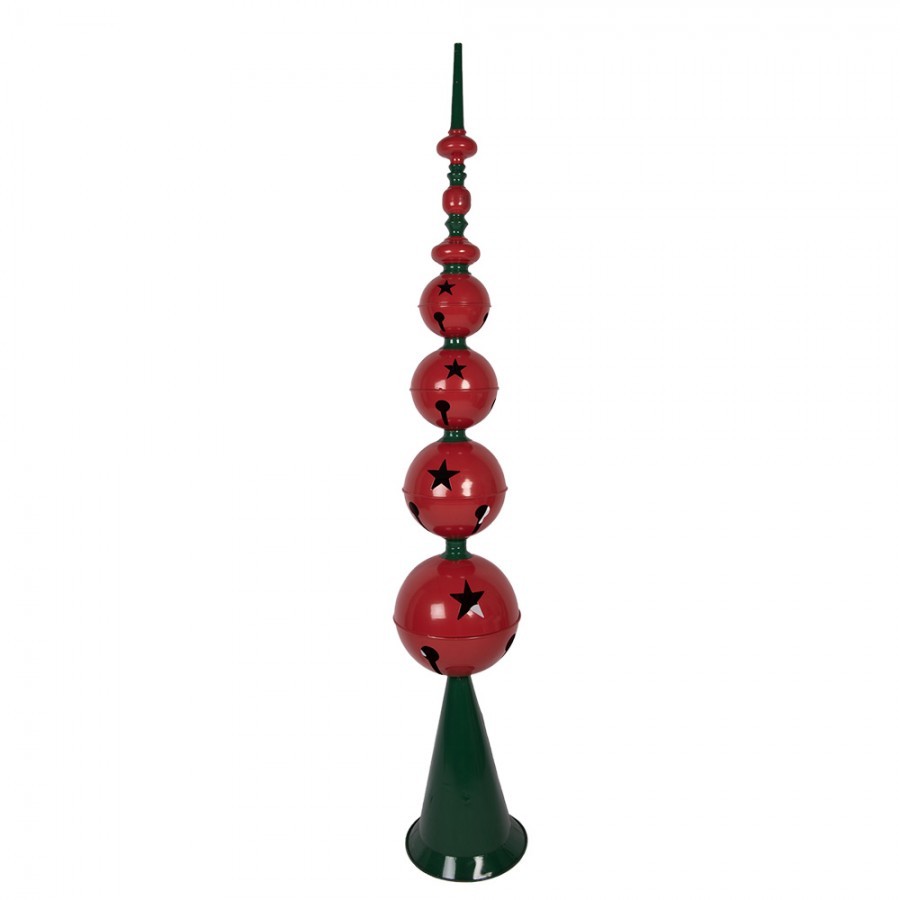 Christmas Decoration Figurine ? 31x193 Cm Red Green Metal - ? 31*193 cm