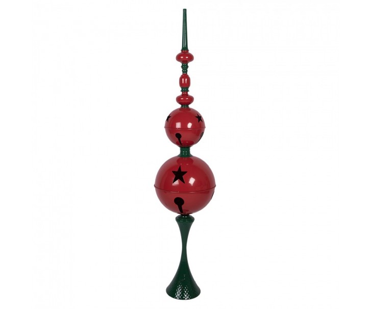 Christmas Decoration Figurine ? 31x142 Cm Red Green Metal - ? 31*145 cm Clayre & Eef
