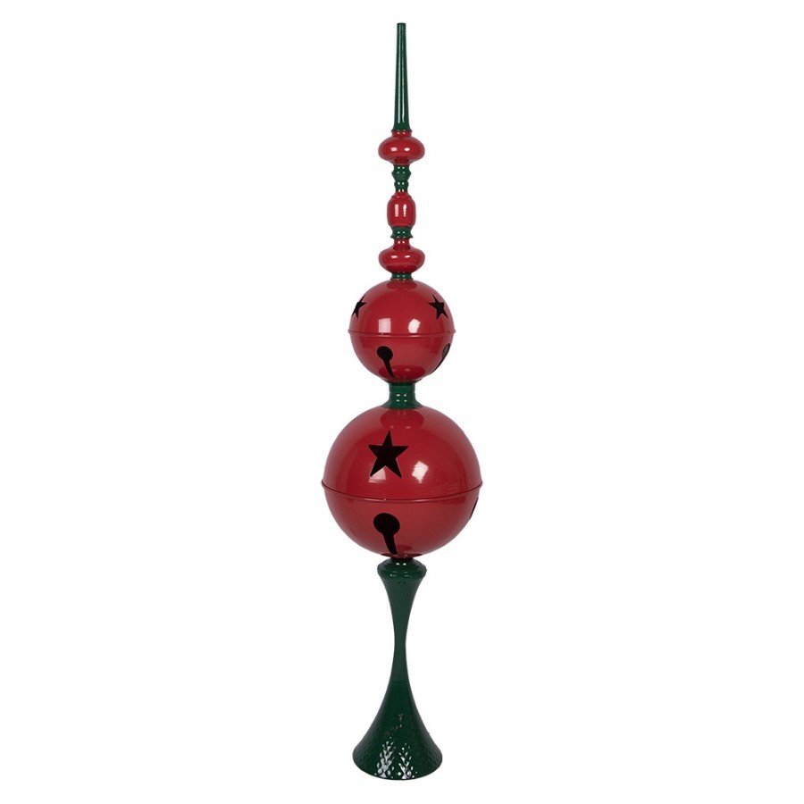Christmas Decoration Figurine ? 31x142 Cm Red Green Metal - ? 31*145 cm