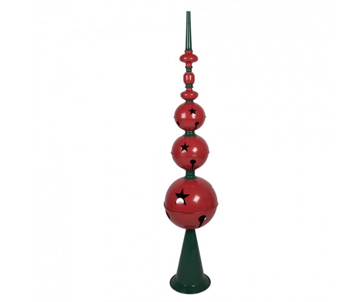Christmas Decoration Figurine ? 31x153 Cm Red Green Metal - ? 31*153 cm Clayre & Eef