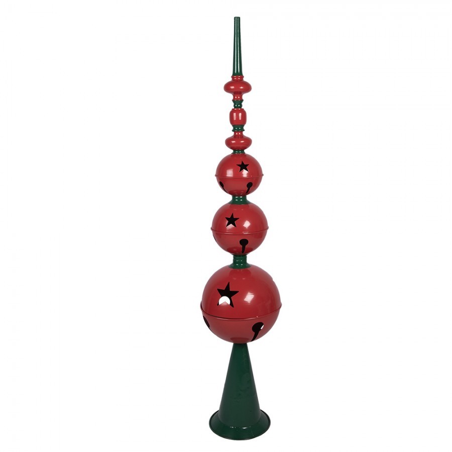 Christmas Decoration Figurine ? 31x153 Cm Red Green Metal - ? 31*153 cm