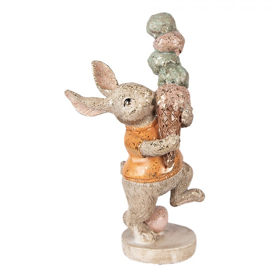 Decorative Figurine Rabbit 16x10x28 Cm Beige Plastic - 16*10*28 cm