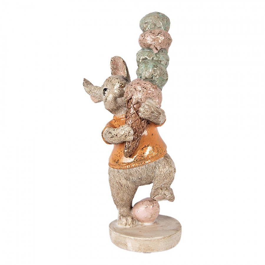 Decorative Figurine Rabbit 16x10x28 Cm Beige Plastic - 16*10*28 cm