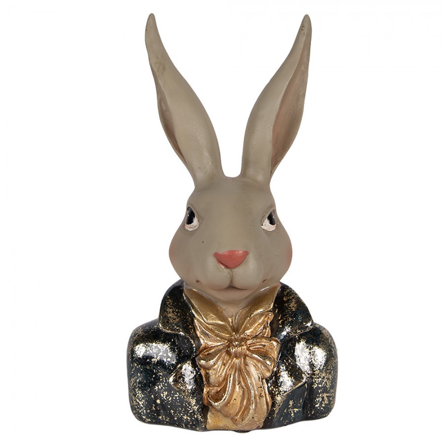 Decorative Figurine Rabbit 13x10x23 Cm Beige Plastic - 13*10*23 cm