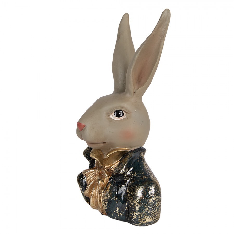 Decorative Figurine Rabbit 13x10x23 Cm Beige Plastic - 13*10*23 cm