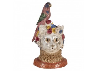 Decorative Figurine Cat 24x21x40 Cm White Plastic - 24*21*40 cm