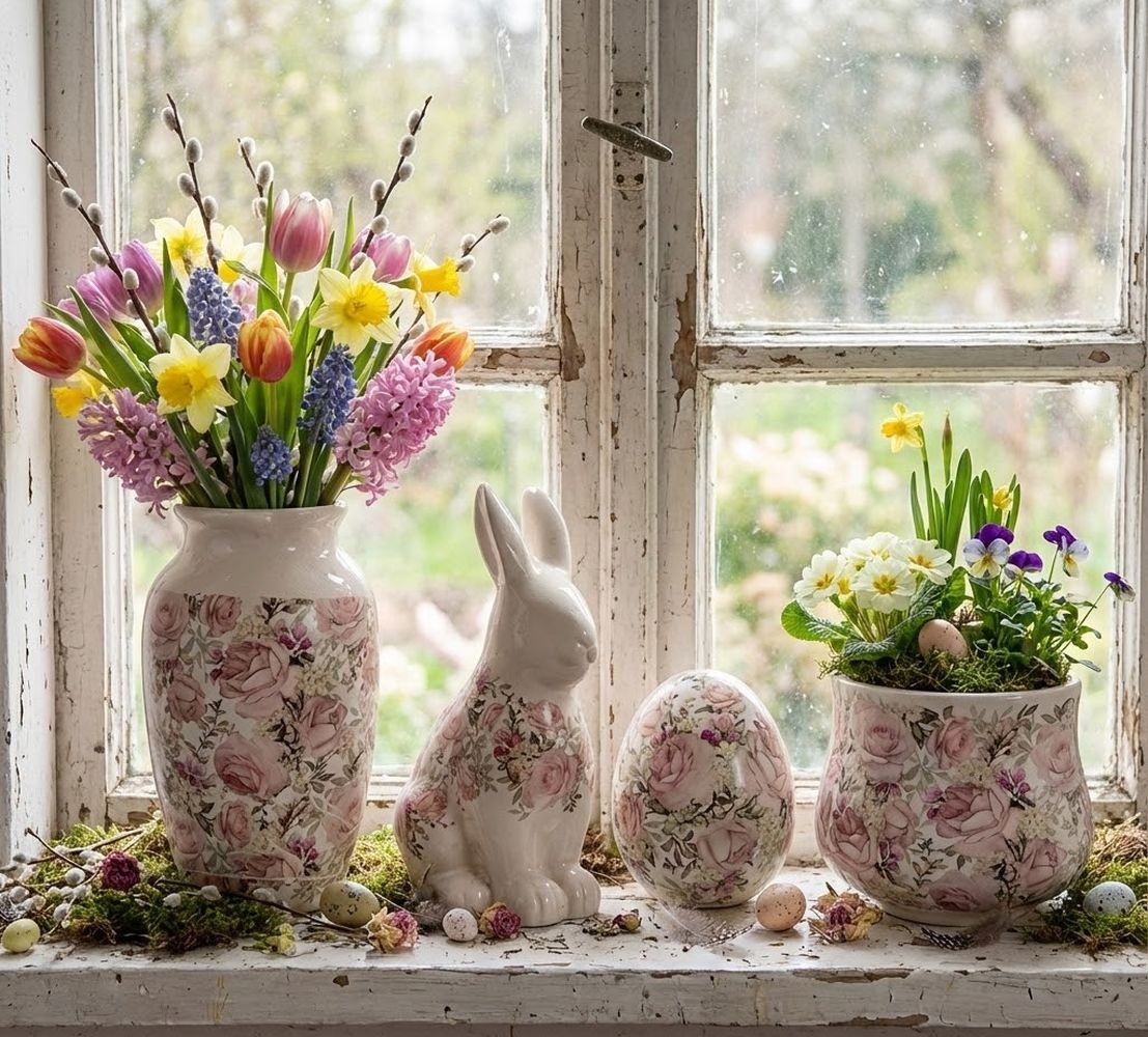 Béžová keramická dekorace králík s růžemi Rosien L - 16*12*28 cm Clayre & Eef Béžová keramická dekorace králík s růžemi Rosien L - 16*12*28 cm Clayre & Eef