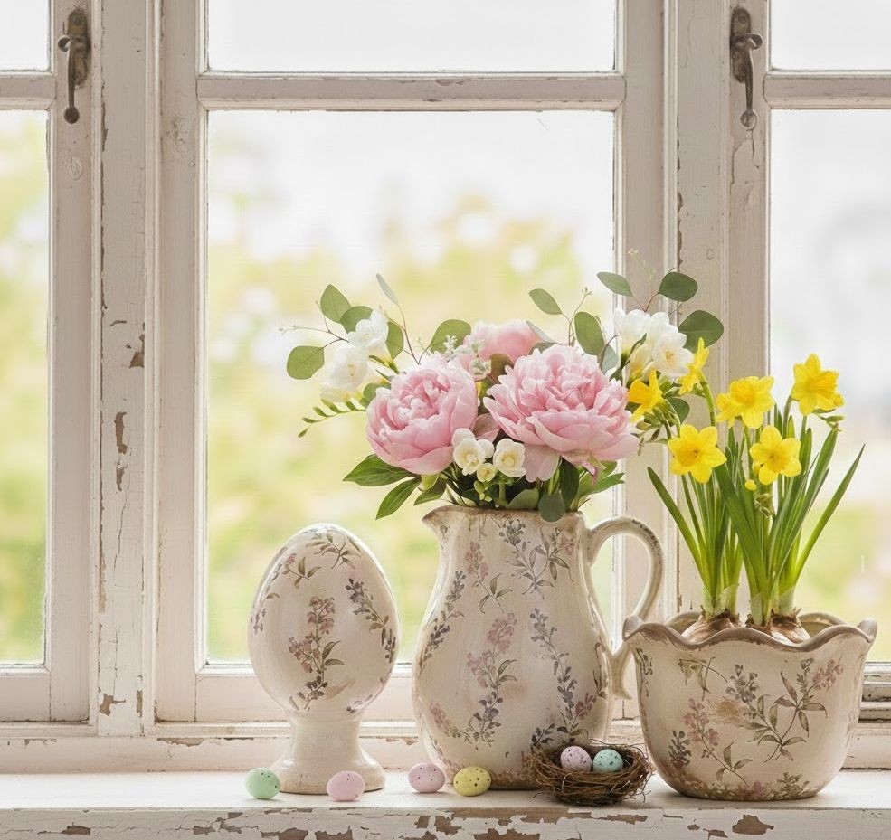 Béžový keramický dekorativní džbán s lučními květy Monnia L - 21*16*20 cm Clayre & Eef Béžový keramický dekorativní džbán s lučními květy Monnia L - 21*16*20 cm Clayre & Eef