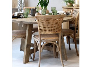 Přírodní kulatý jídelní stůl z recyklovaného dřeva Marseille - Ø 120 * 76 cm