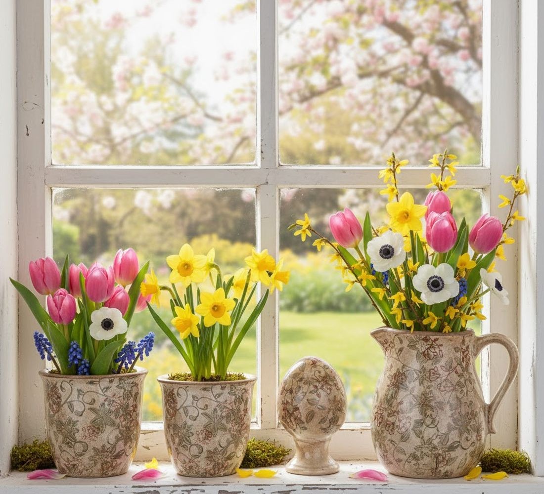 Béžový keramický obal na květináč s květy Margaus S - Ø 13*13 cm Clayre & Eef Béžový keramický obal na květináč s květy Margaus S - Ø 13*13 cm Clayre & Eef