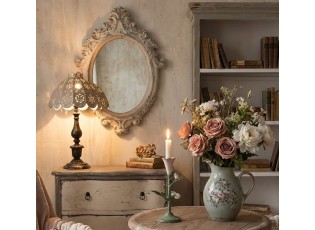 Šedo-černá antik kovová lampa Camille - Ø 41*75 cm E27/ 1*60W